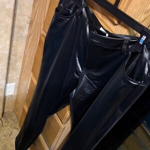 Chic Black Leather Leggings for Women